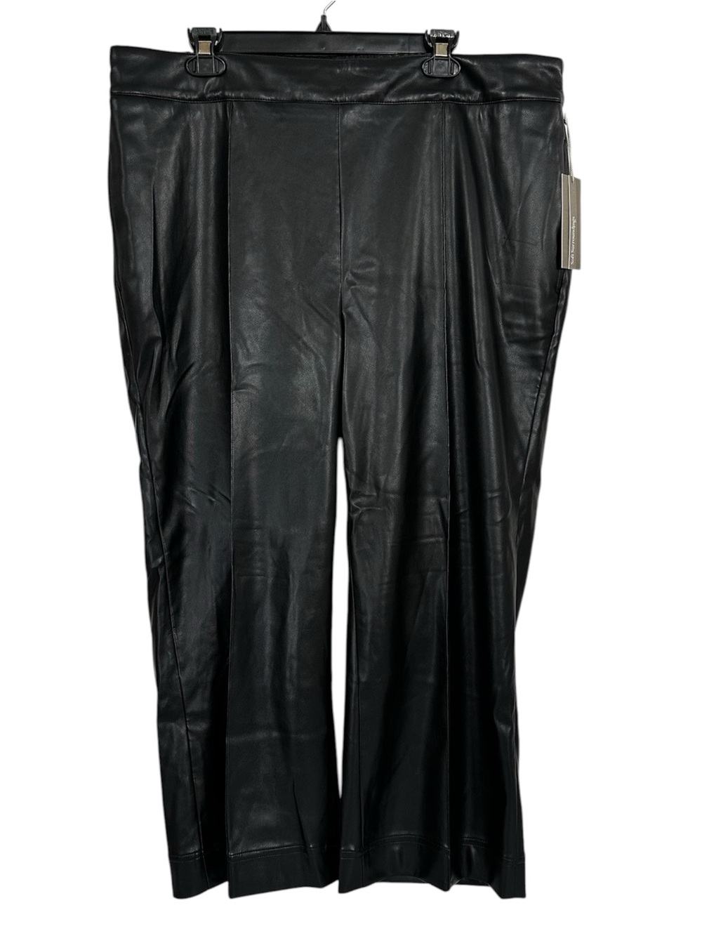 NWT Soft Surroundings Faux Leather Pants Rivka Black Pull On Women’s Size 1X